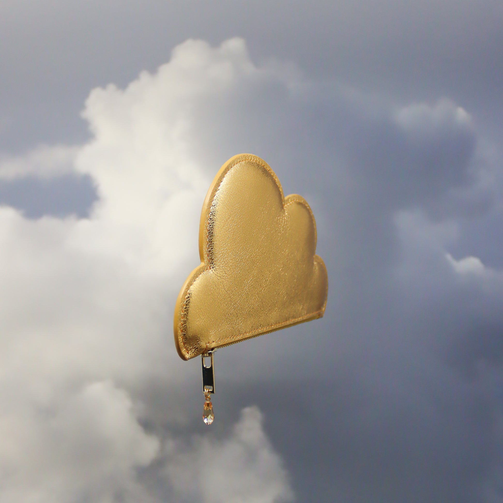 Gold Leather Cloud Purse