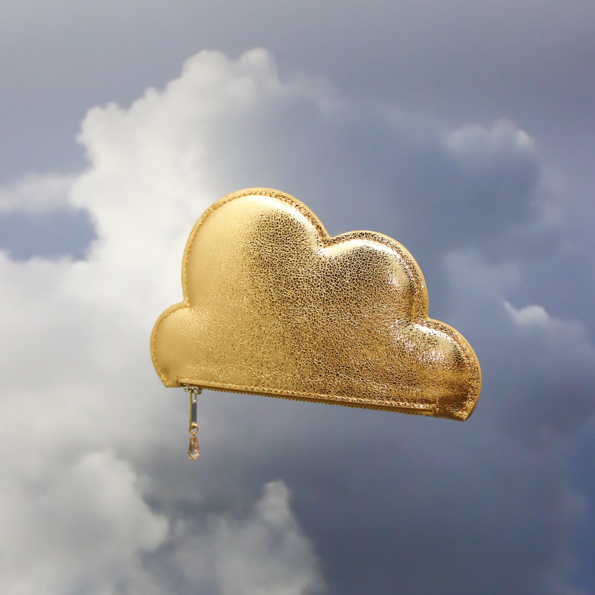 Gold Leather Cloud Purse