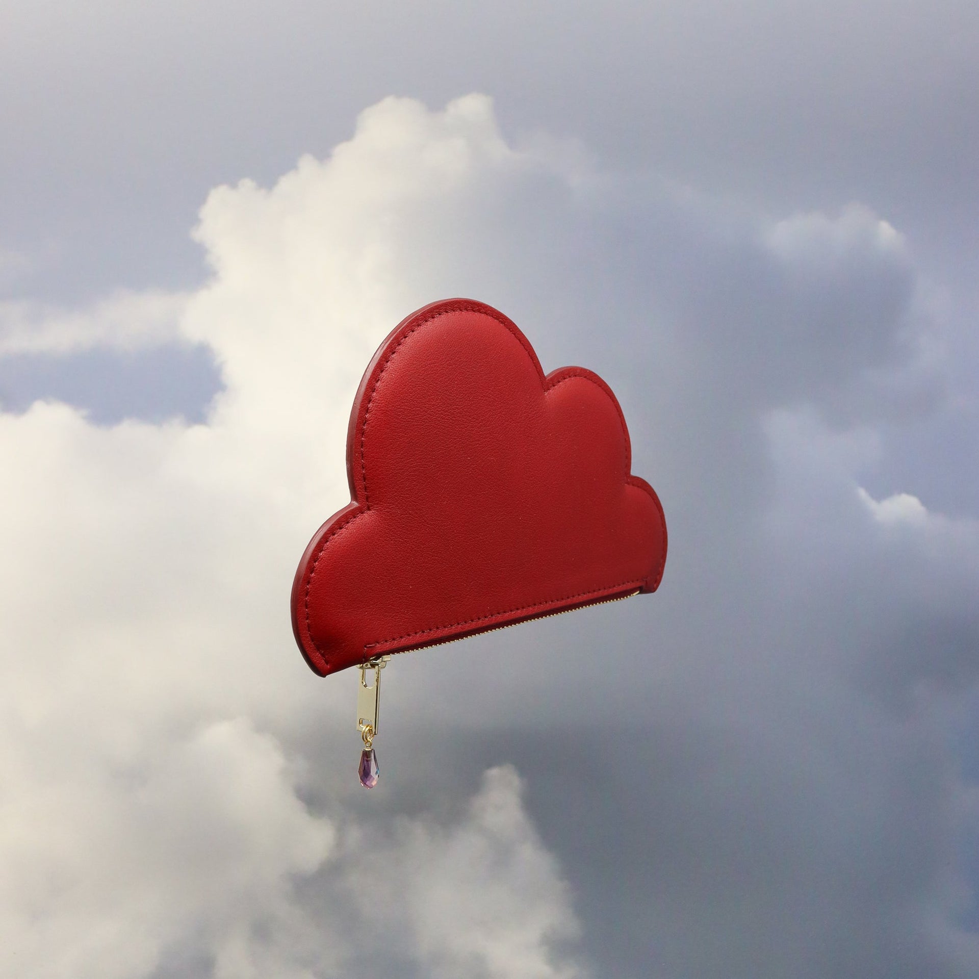 Eco-Friendly Leather Cloud Wallet – Swarovski &amp; Silk Lined by Tairi Roosve at www.brixbailey.com