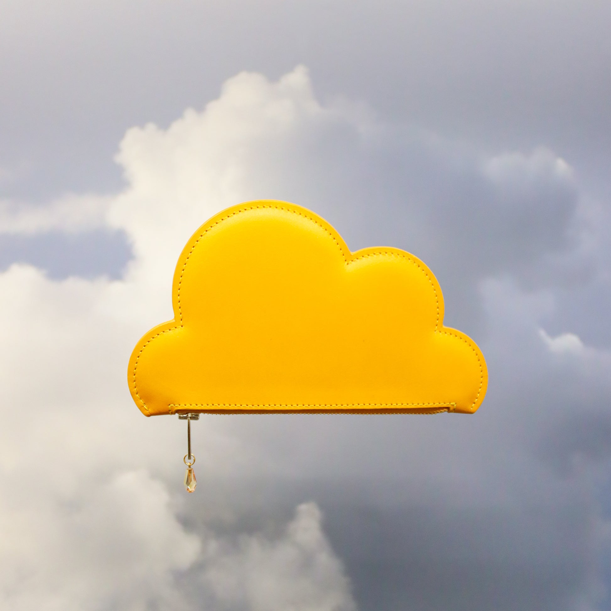 Mustard Leather Cloud Purse