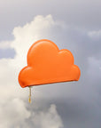 Orange Leather Cloud Purse