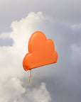 Orange Leather Cloud Purse