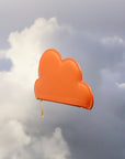 Orange Leather Cloud Purse