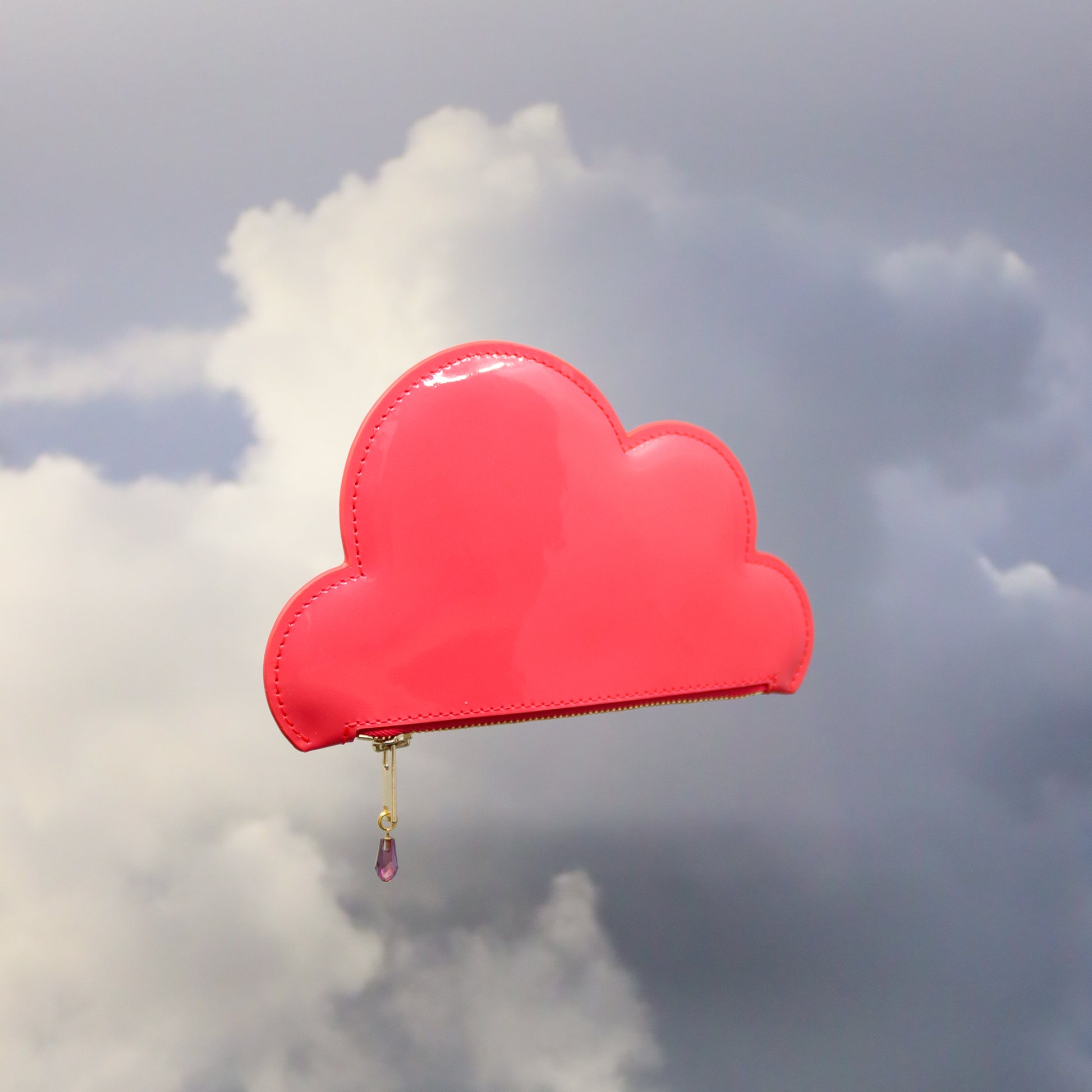 Pink Leather Cloud Purse