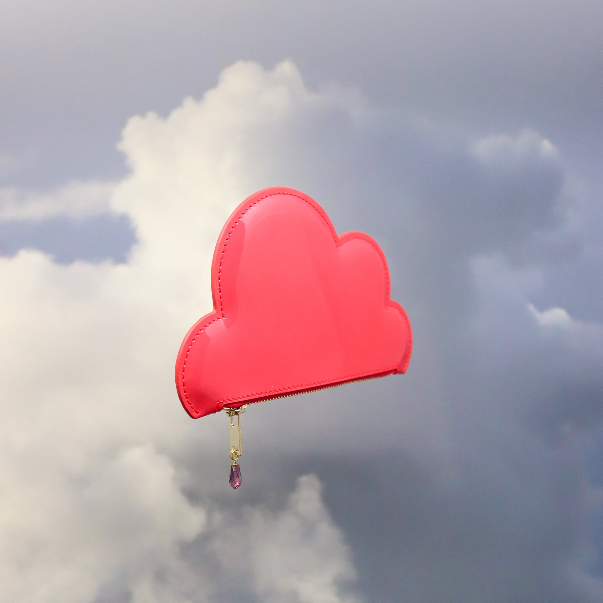 Pink Leather Cloud Purse