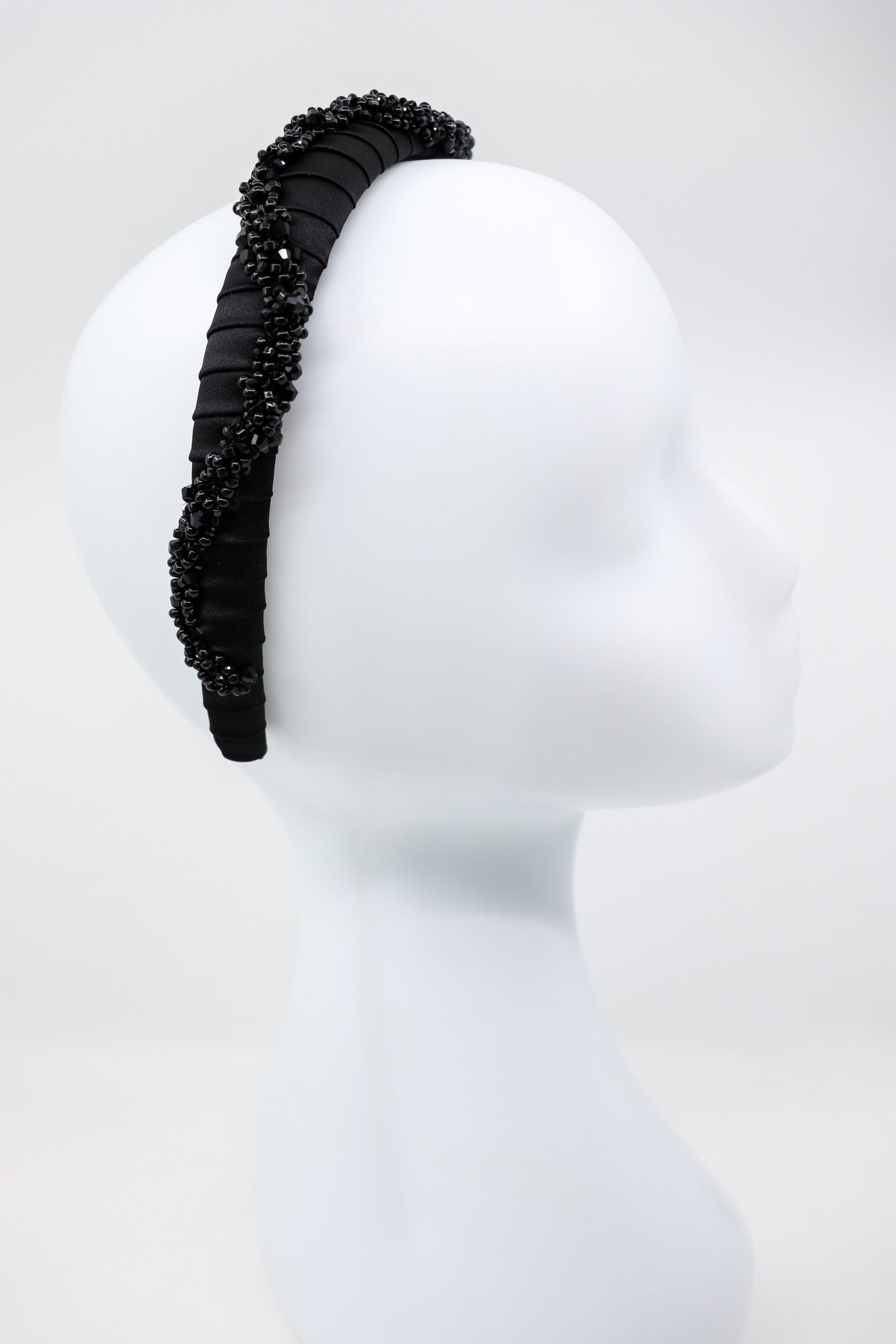 Beaded Mulberry Silk Headband Hestia
