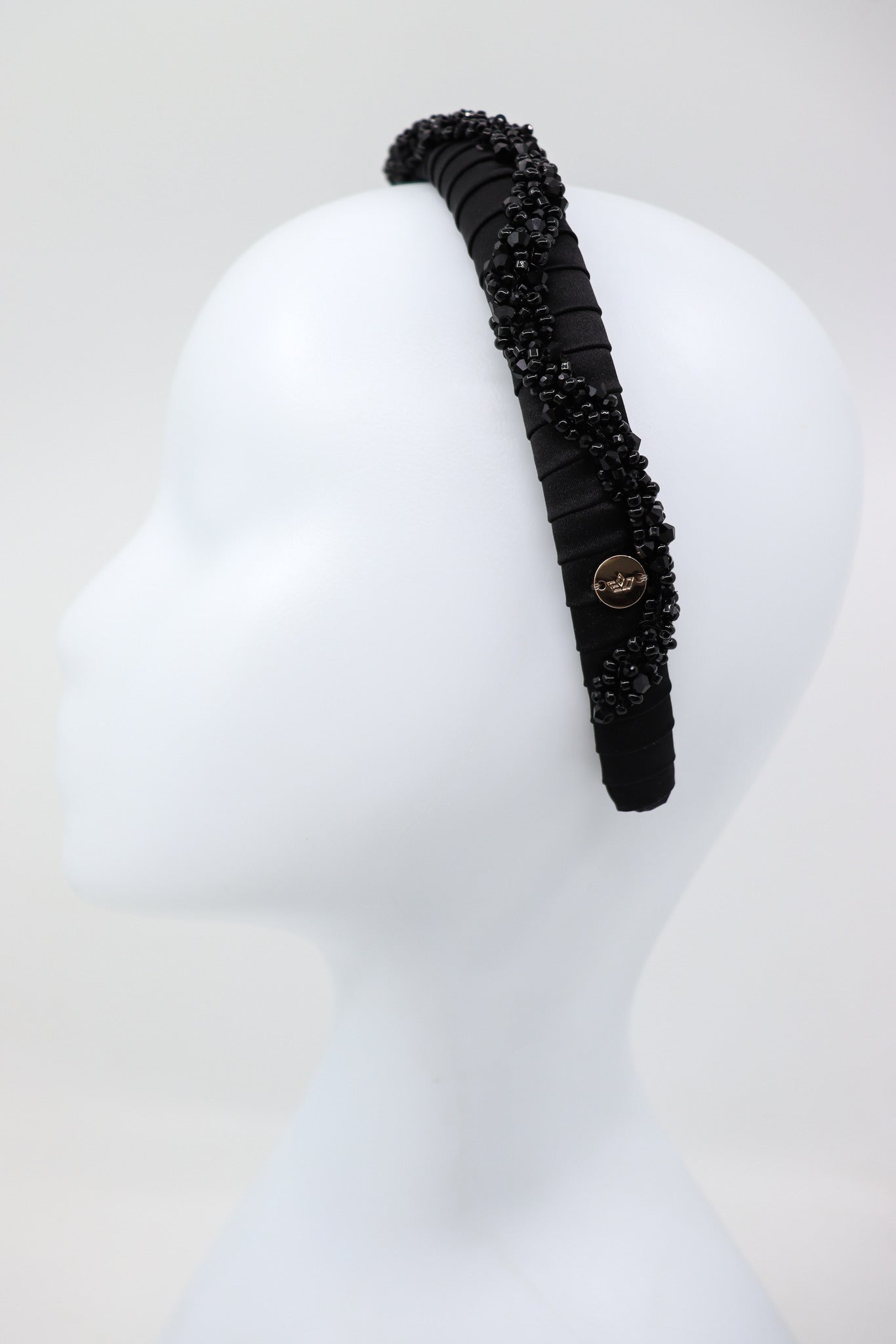 Beaded Mulberry Silk Headband Hestia