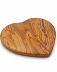 Handmade Olive Wood Heart Shaped Cutting Board | Romantic Gift Cheese & Serving Board | Natural Grain | 20 cm · 25 cm · 30 cm