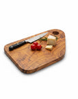 Handmade Olive Wood Cutting Board with Handle & Hanging Hole | Rustic Bread Cheese & Serving Board | Beautiful Natural Grain | 28 cm
