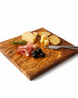 Square Olive Wood Cutting & Serving Board, Extra Thick
