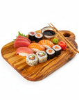 Handmade Olive Wood Mini Charcuterie Board with Handle | Small Cheese & Antipasti Serving Board | Natural Grain | 25 cm
