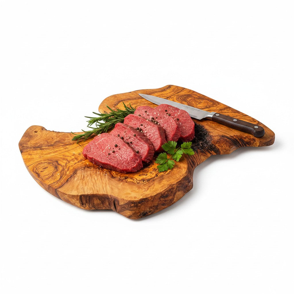 Large Handmade Olive Wood Freeform Serving Board | Extra Large Live Edge Charcuterie &amp; Chopping Board | Unique Grain | 35–60 cm