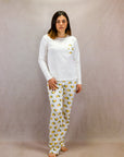 Women's Long Sleeve Pima Cotton Pyjama Set – Tacos Print