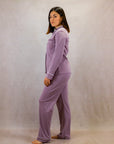 Women's Long Sleeve Pima Cotton Pyjama Set – Pale Purple