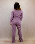 Women's Long Sleeve Pima Cotton Pyjama Set – Pale Purple