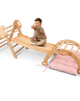 4in1 Montessori Climbing Frame: Pikler Triangle + Arch + Slide Board + Cushion for Toddlers (1–3 Years)-6