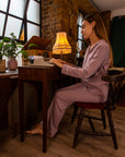 Women's Long Sleeve Pima Cotton Pyjama Set – Pale Purple