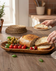 Olive Wood Charcuterie Board | Rustic Live Edge Serving Platter Cheese Tray