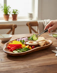 Olive Wood Charcuterie Board | Rustic Live Edge Serving Platter Cheese Tray