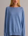 Chambray Blue Cashmere Sweatshirt
