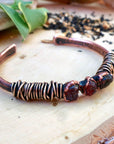 Raw Garnet Copper Cuff – January Stone | Handmade by Blackbird & Sage