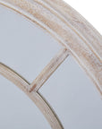 Round Mirror Driftwood Style 90cm Coastal Look