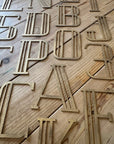 Gold Art Deco Metal Alphabet Letters – 5” or 12” Decorative Lettering A–Z