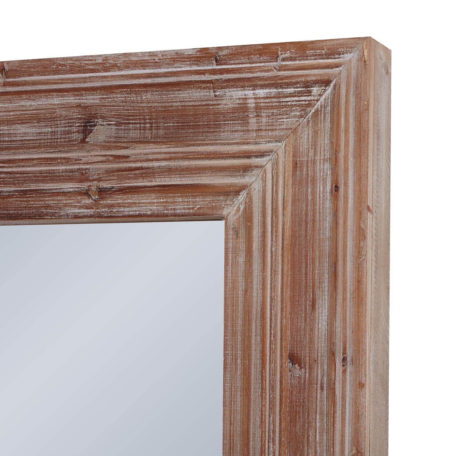 Stylish Washed Wood Large Mirror | Modern Farmhouse Decor