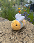 Beatrice The Bee -Crochet Bumblebee Plush – Chunky Handmade Bee Plushie Gift