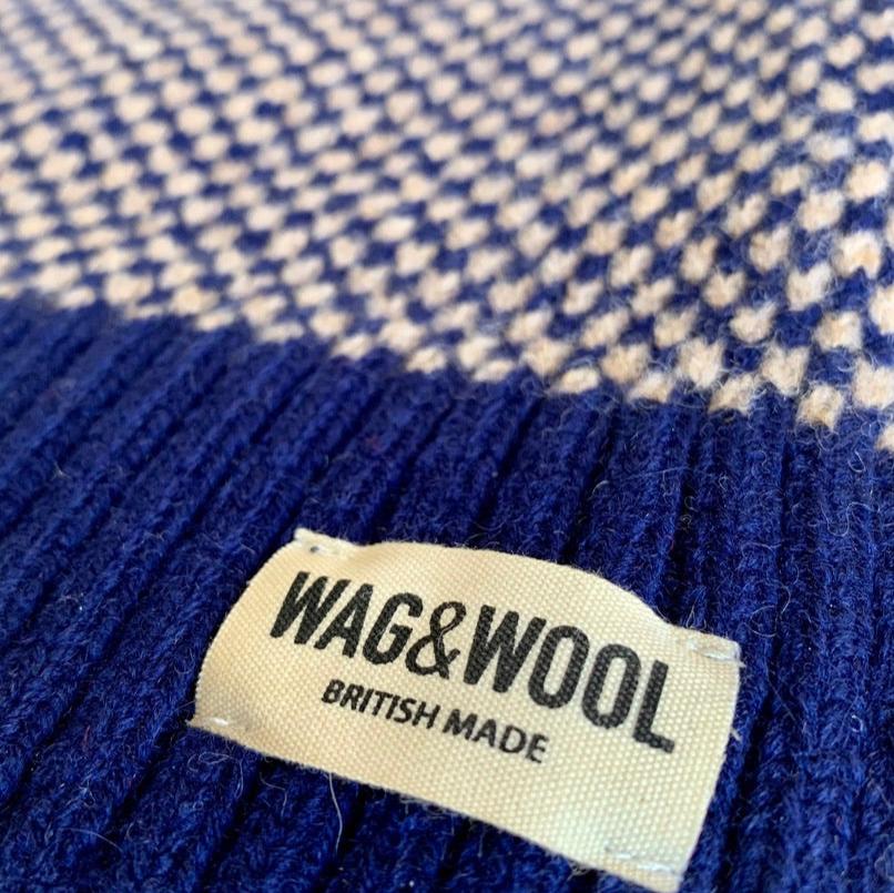 Navy Merino Lambswool Scarf | Sustainable &amp; British Made