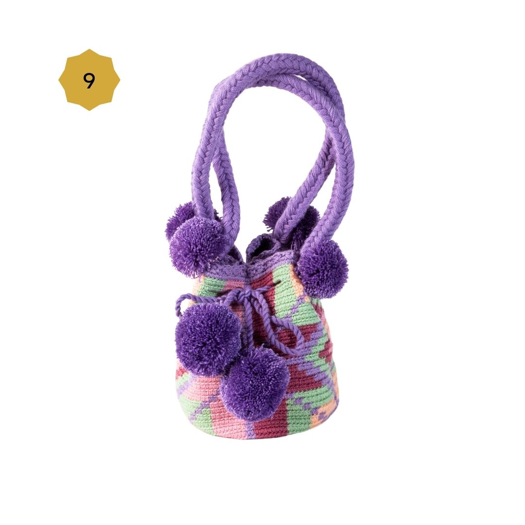 Mini Mochila Bucket Bag With Patterns
