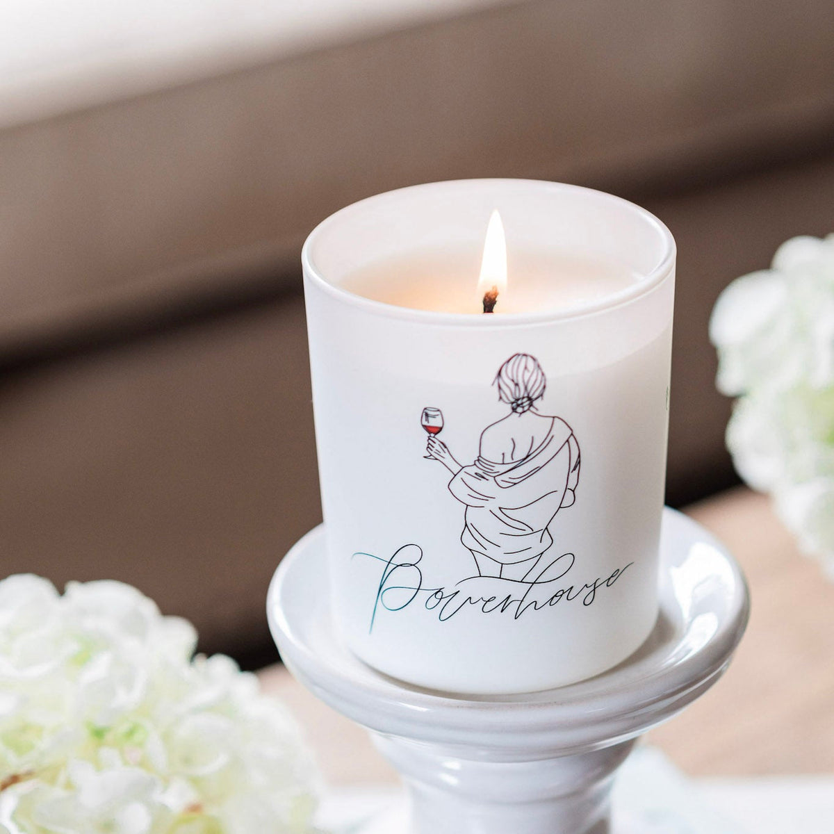Powerhouse Natural Wax Glass Candle