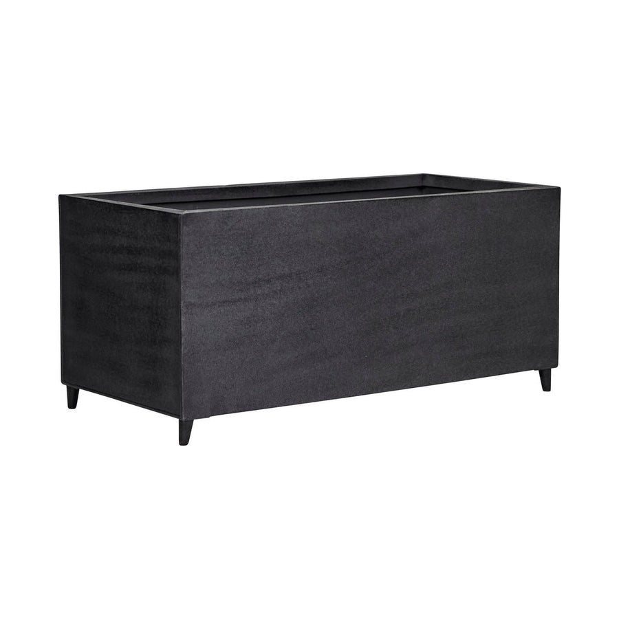 Set of 2 premium galvanized metal planters, large and medium, stylish timeless design, versatile color, lightweight, drainage holes included by Ella James at brixbailey.com