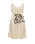Vela Silk Dress in Lounging Jaguar