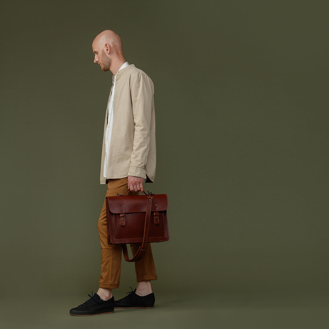 Great Sack Leather Satchel – Modern, Functional &amp; Sustainable by Craftory at brixbailey.com