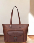 Voyager Leather Tote Bag – Premium Full Grain Cow Leather