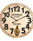 58cm Dia Vintage Style Wall Clock | Crawley