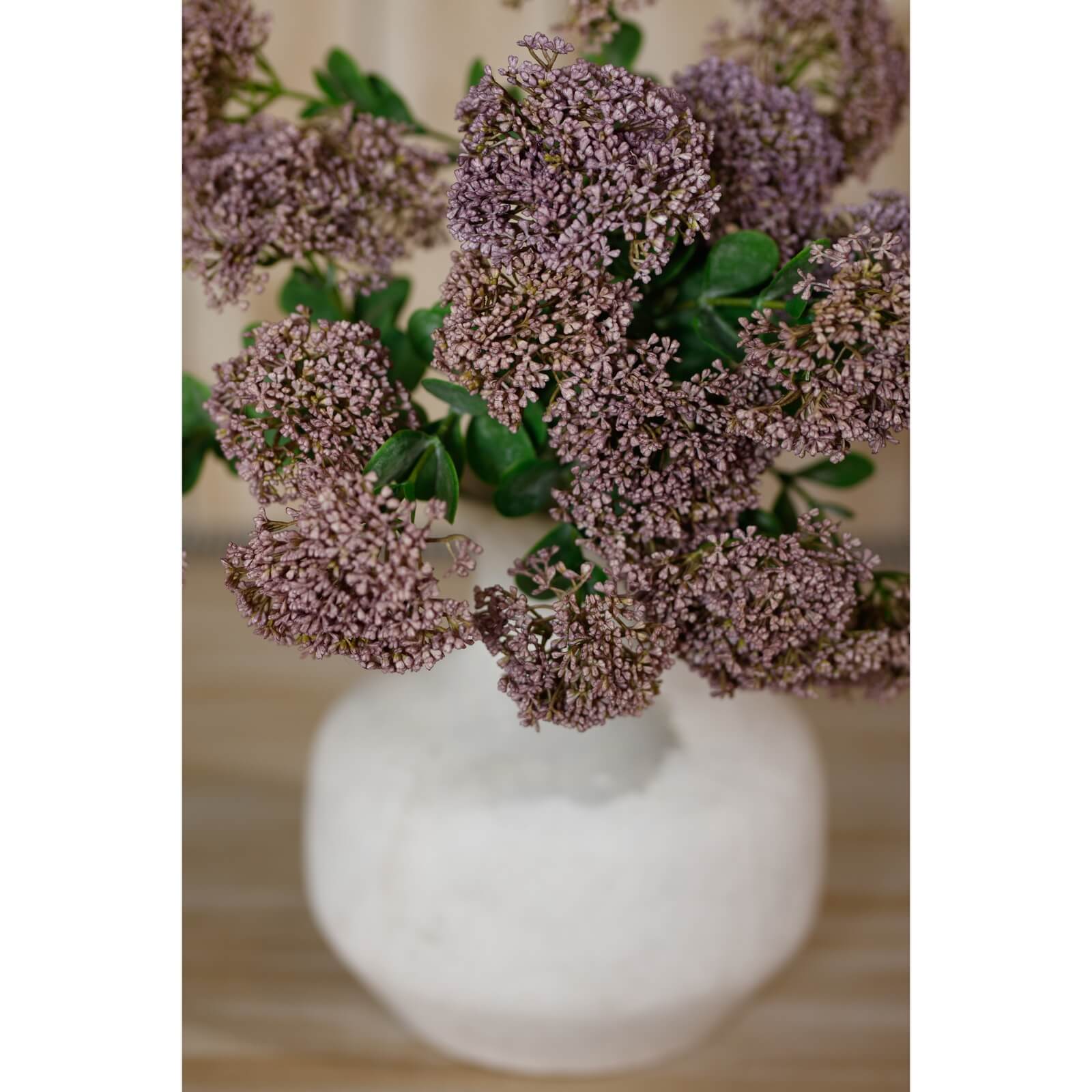 Artificial Purple Sedum Spray with Lavender Hues