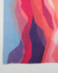Abstract Peaks Merino Wool Scarf - Pink Multi
