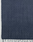 Dotted Diamond Merino Wool Scarf - Blue