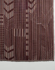 Geometric Abstract Jacquard Merino Wool Scarf - Maroon