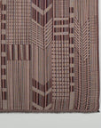 Geometric Abstract Jacquard Merino Wool Scarf - Maroon