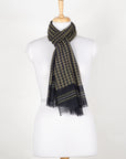 Jazzy Waves Fine Wool Scarf – Green Yellow | SVEŽElife