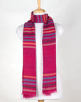 Vivid Stripes Reversible Cashmere Wool Scarf – Pink Multi | SVEŽElife