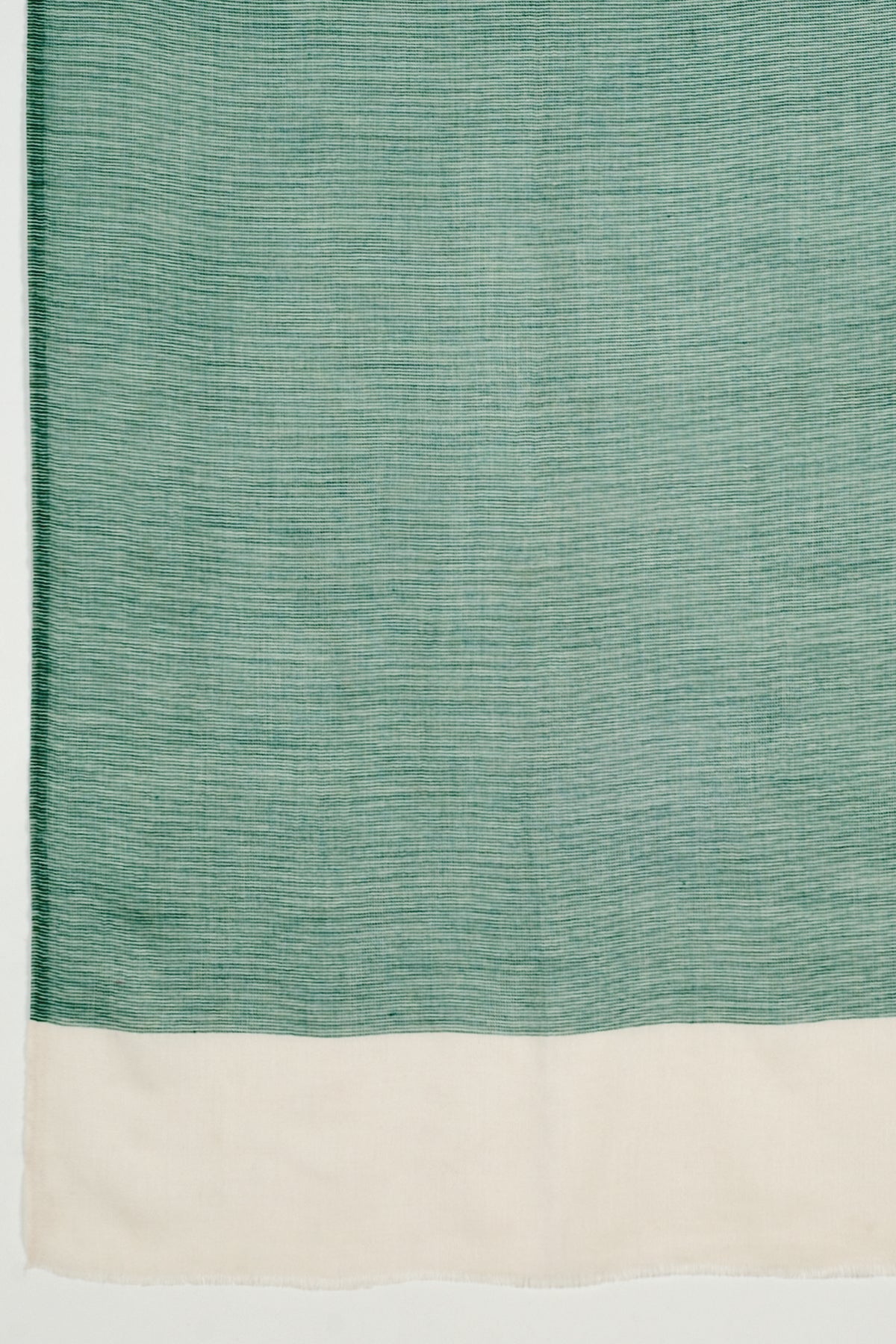 Micro Squares Cashmere Wool Scarf – Bottle Green &amp; Off-White