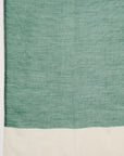 Micro Squares Cashmere Wool Scarf – Bottle Green & Off-White