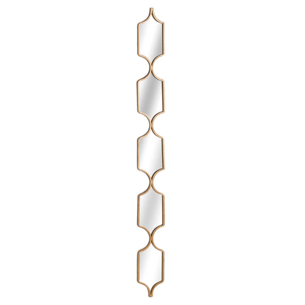 Square gold decorative hanging mirror with thin geometric frame, modern luxury wall accent by Sostter at brixbailey.com