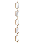 Square gold decorative hanging mirror with thin geometric frame, modern luxury wall accent by RoomLondon at brixbailey.com
