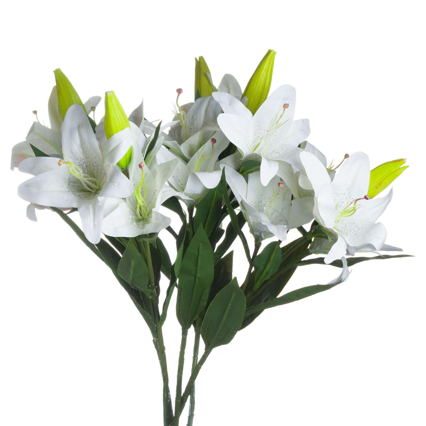 Pure White Lily Faux Stem Arrangement