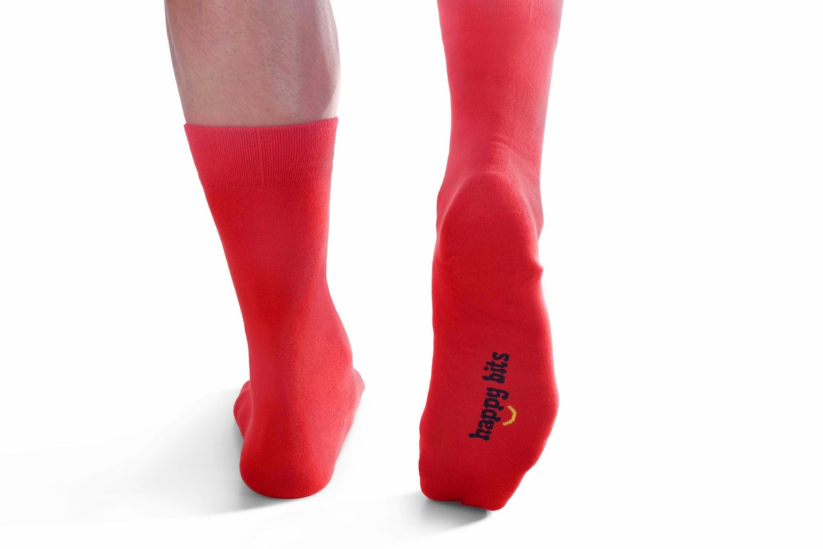 Plain Bamboo Socks - Sports Car Red